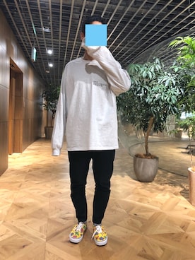 「チームTシャツ」｜Masaki P. Araiさん（メンズ・170cm）の秋コーディネート