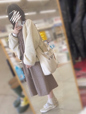 「アイテム（ソックス/靴下）」を使った、bさん（レディース・158cm）の冬コーディネート