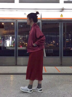 「PULL&BEAR（プルアンドベア）のアイテム（シャツワンピース）」を使った、ggさん（レディース・162cm）の秋コーディネート