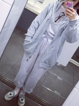 「原宿」｜「アイテム（その他シューズ）」を使った、うめちゃん。さん（レディース・157cm）の春コーディネート