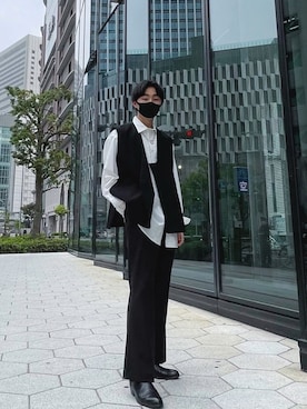 「DRESSEDUNDRESSED（ドレスドアンドレスド）のアイテム」を使った、Ruiさん（メンズ・180cm）の春コーディネート