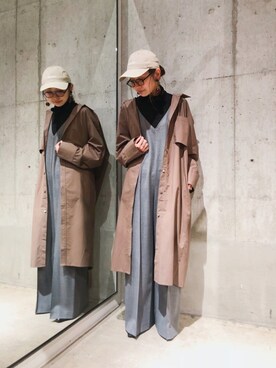 「Johnbull Private labo（ジョンブルプライベートラボ）のアイテム（オールインワン・サロペット）」を使った、shioriさん（レディース・156cm）の秋コーディネート