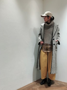 「Johnbull Private labo（ジョンブルプライベートラボ）のアイテム（その他アウター）」を使った、shioriさん（レディース・156cm）の冬コーディネート
