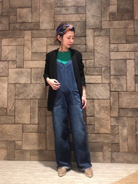 「Johnbull Private labo（ジョンブルプライベートラボ）のアイテム（その他アウター）」を使った、shioriさん（レディース・156cm）の春コーディネート