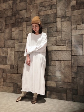 「ジョンブル　プライベート　ラボ(Johnbull Private labo)」｜「アイテム（レッグウェア）」を使った、shioriさん（レディース・156cm）の春コーディネート
