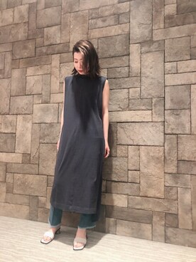 「Johnbull Private labo（ジョンブルプライベートラボ）のアイテム（ワンピース）」を使った、shioriさん（レディース・156cm）の春コーディネート