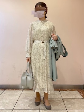 「Te chichi（テチチ）のアイテム（トレンチコート）」を使った、yanagiさん（レディース・158cm）の春コーディネート
