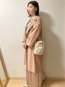 「アイテム（その他アウター、ピンク系）」を使った、osakanaさん（レディース・164cm）の春コーディネート