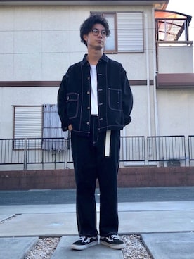 「Starting Over（スターティングオーバー）のアイテム（デニムパンツ）」を使った、かたまりさん（メンズ・172cm）の秋コーディネート