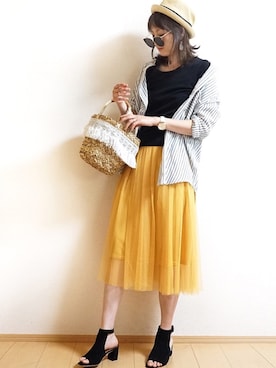 「Tiffee SELECT（ティフィーセレクト）のアイテム」を使った、Tiffee さん（レディース・173cm）の春コーディネート