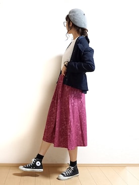「ママファッション」｜「アイテム（雑貨/ホビー）」を使った、Tiffee さん（レディース・173cm）の秋コーディネート