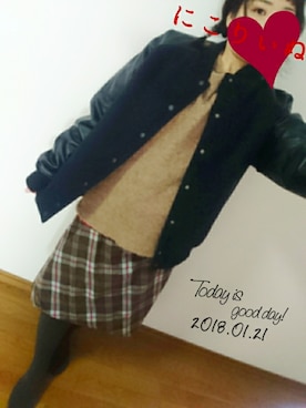 「アイテム（ブルゾン）」を使った、ﾆｺﾘｰﾇさん（レディース・153cm・30代）の冬コーディネート