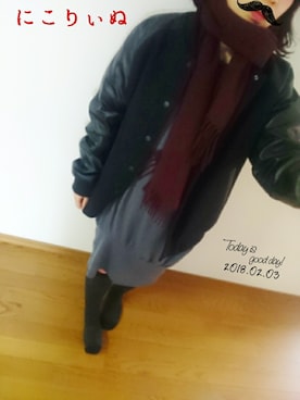 「アイテム（ブルゾン）」を使った、ﾆｺﾘｰﾇさん（レディース・153cm・30代）の冬コーディネート