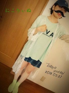 「おそ松さん」｜ﾆｺﾘｰﾇさん（レディース・153cm）の春コーディネート