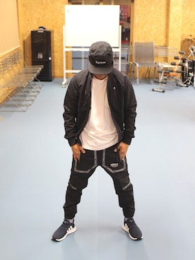 「ダンス」｜「アイテム（MA-1）」を使った、HikaaaarUさん（メンズ・160cm）の春コーディネート