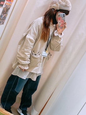 「お仕事スタイル」｜「アイテム（ハンチング/ベレー帽）」を使った、ariiiinkoさん（レディース・154cm）の秋コーディネート