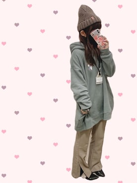 「Gleam（グリーム）のアイテム」を使った、ariiiinkoさん（レディース・154cm）の冬コーディネート