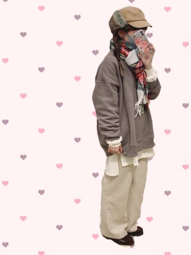 「Gleam（グリーム）のアイテム」を使った、ariiiinkoさん（レディース・154cm）の冬コーディネート