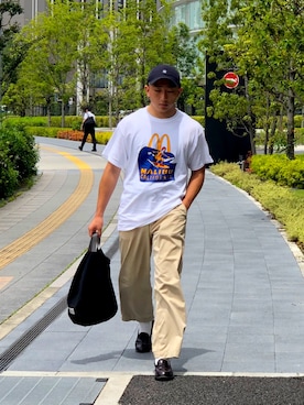 「MASTER&Co（マスターアンドコー）のアイテム（パンツ）」を使った、tk_heroさん（メンズ・173cm）の夏コーディネート