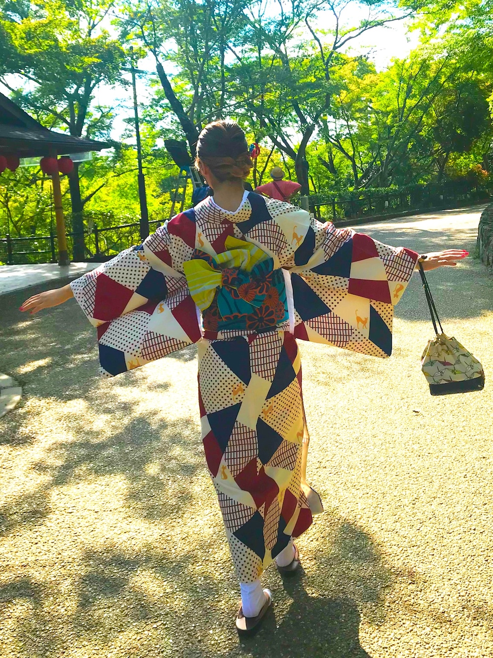 「着物、京都、京都旅行、大人コーデ、おしゃれさんと繋がりたい、おしゃれ、大人女子、レンタル」｜「wargoのアイテム（浴衣、その他）」を使った、Mさん（レディース・160cm）の秋コーディネートの1枚目の写真