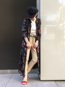 「JEANASIS（ジーナシス）のアイテム（キャスケット）」を使った、JEANASIS　WEBさん（レディース・157cm）の春コーディネート