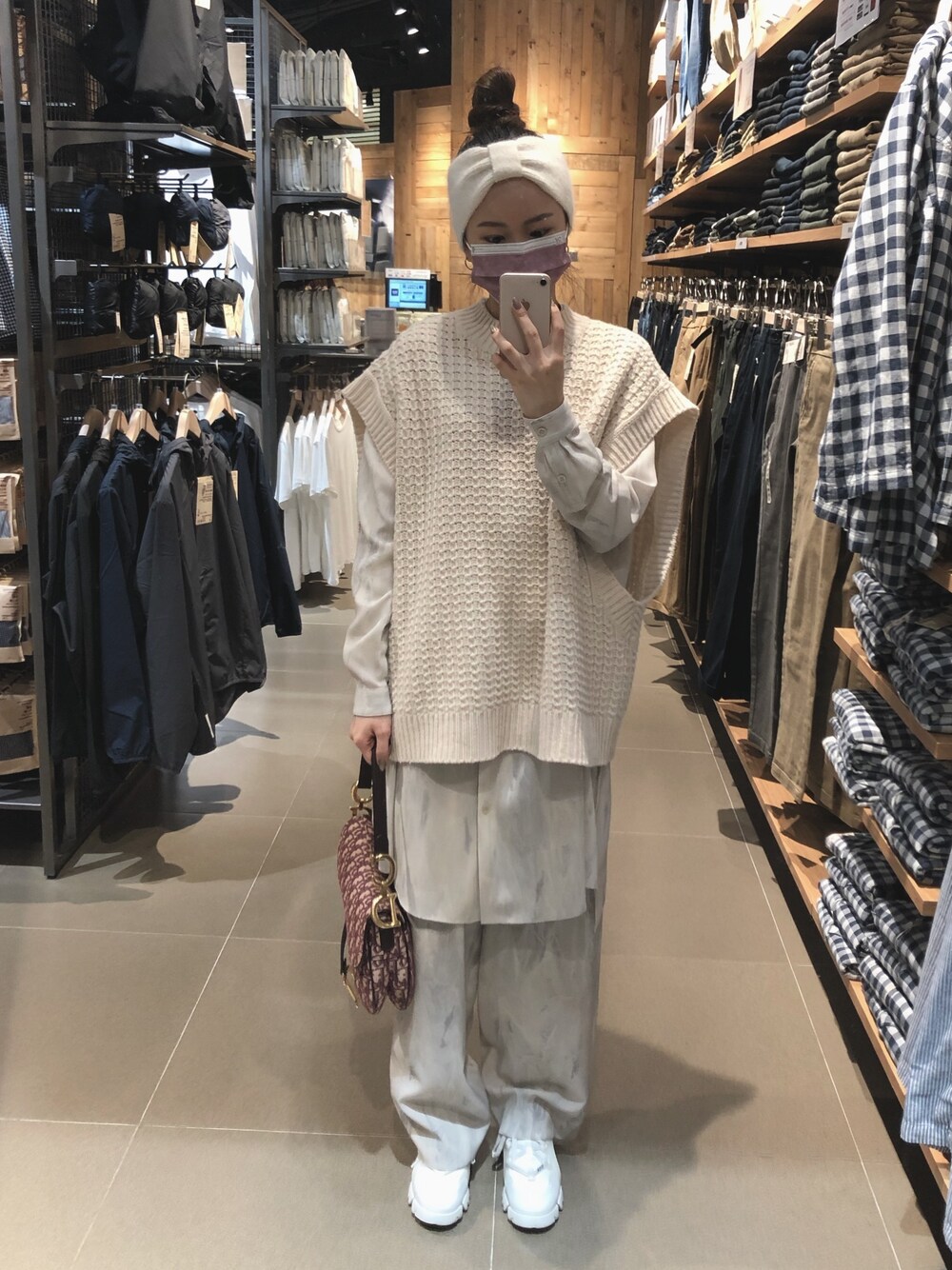 シャツ/ブラウス(長袖/七分) CLANE/TINT EBRU SHIRT CLANE（クラネ）の「【CLANE】TINT EBRU SHIRT / クラネ シャツ