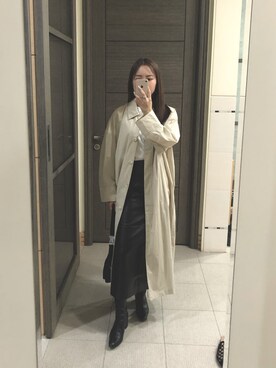 「CLANE（クラネ）のアイテム（ブーツ）」を使った、Jasmine:)さん（レディース・158cm）の春コーディネート