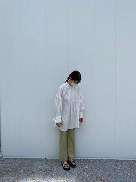「archives（アルシーヴ）のアイテム（スラックス）」を使った、lm0828さん（レディース・166cm）の秋コーディネート