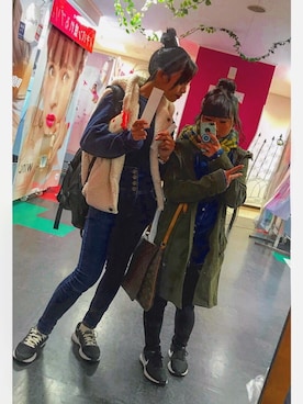 「STUDIOUS BLUE（ストゥディオスブルー）のアイテム」を使った、ringoさん（レディース・149cm）の冬コーディネート