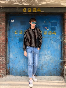 「korean」｜Jerry Loさん（メンズ・183cm）の冬コーディネート