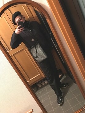 「and wander（アンドワンダー）のアイテム（マウンテンパーカー）」を使った、じゅんさん（メンズ・176cm）の冬コーディネート