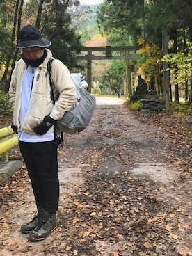 「and wander（アンドワンダー）のアイテム（ブルゾン）」を使った、じゅんさん（メンズ・176cm）の秋コーディネート