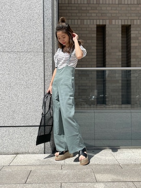 「FREE'S MART（フリーズマート）のアイテム（オールインワン・サロペット）」を使った、sakura_さん（レディース・155cm）の春コーディネート