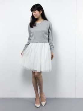 「TITTY&CO.（ティティーアンドコー）のアイテム（ワンピース/ドレス）」を使った、kiyokoさん（レディース・165cm）の冬コーディネート
