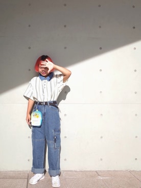 「EN ROUTE（アンルート）のアイテム」を使った、黃さん（レディース・151cm）の夏コーディネート