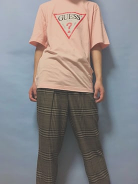 「Guess（ゲス）のアイテム（シャツ/ブラウス）」を使った、カイさん（メンズ・176cm）の秋コーディネート