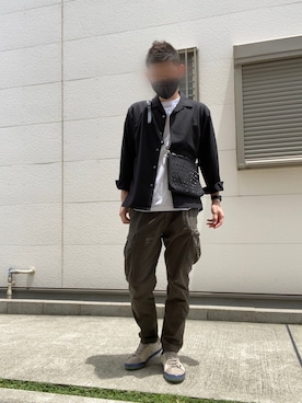 「SCOTCH & SODA（スコッチ アンド ソーダ）のアイテム（カーゴパンツ）」を使った、おとととさん（メンズ・183cm）の夏コーディネート