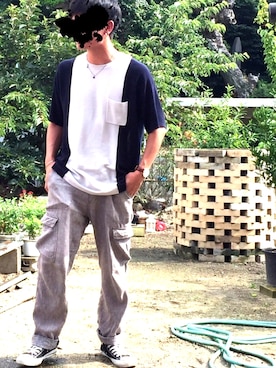 「アイテム（ピアス（片耳用））」を使った、しんすけーさん（メンズ・172cm）の秋コーディネート