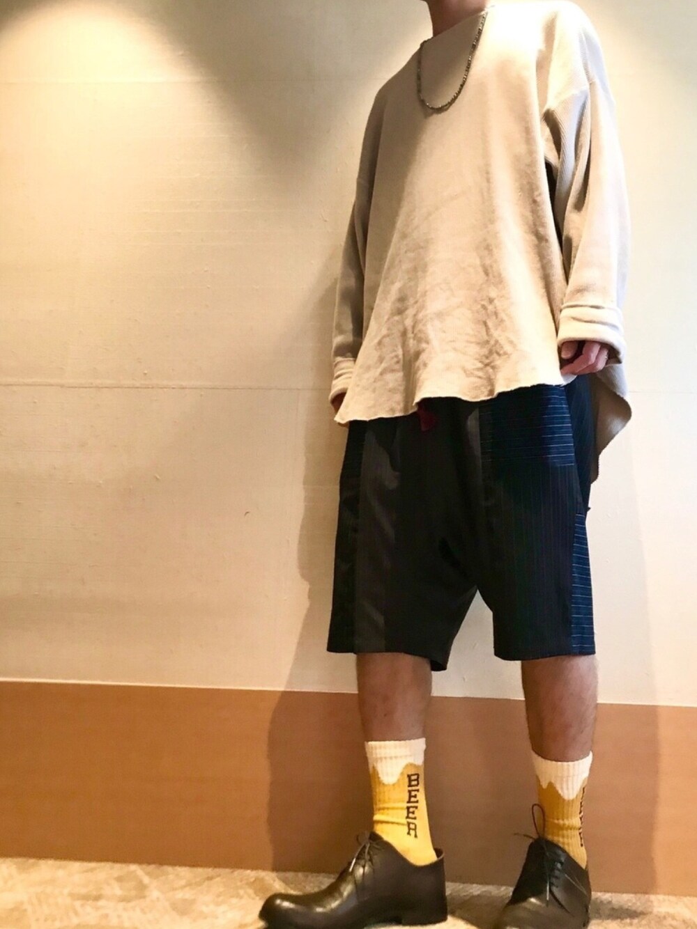 「masterkey 」｜「masterkeyのmp6615-INFORMAL ショーツサルエルパンツ（その他パンツ、その他）」を使った、ryumaさん（メンズ・179cm）の秋コーディネートの1枚目の写真