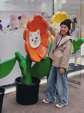 「RIPNDIP（リップンディップ）のアイテム」を使った、moepiさん（レディース・158cm）の春コーディネート