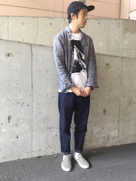 「SCYE BASICS（サイベーシックス）のアイテム」を使った、ozoさん（メンズ・174cm）の春コーディネート