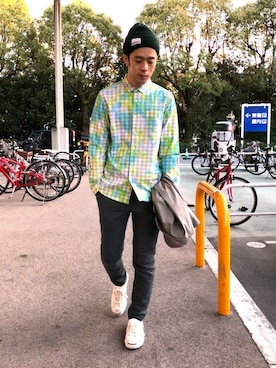 「Design Tshirts Store graniph（デザイン　ティーシャツ　ストア　グラニフ）のアイテム（ジャケット/アウター）」を使った、ozoさん（メンズ・174cm）の冬コーディネート
