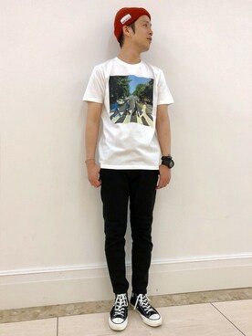 「green label relaxing（グリーンレーベルリラクシング）のアイテム（帽子）」を使った、ozoさん（メンズ・174cm）の夏コーディネート