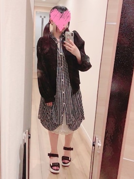 「ご近所コーデ」｜「アイテム（ブルゾン）」を使った、さほさん（レディース・155cm）の夏コーディネート