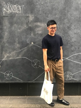 「soe（ソーイ）のアイテム（シューズ）」を使った、takaさん（メンズ・171cm）の夏コーディネート
