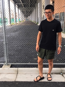 「Scye（サイ）のアイテム（Tシャツ/カットソー）」を使った、takaさん（メンズ・171cm）の夏コーディネート