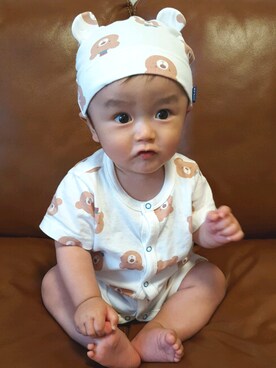 「KP BOY（ケーピーボーイ）のアイテム」を使った、Rintaroさん（キッズ・80cm）の春コーディネート