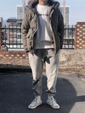 「XERO（ゼロ）のアイテム」を使った、YongMun Leeさん（メンズ・178cm）の春コーディネート
