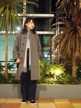 「orcival」｜「アイテム（ステンカラーコート）」を使った、やまださん（レディース・162cm）の秋コーディネート