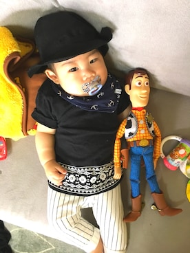 「三代目」｜RYUNOSUKE( ᐛさん（キッズ・60cm）の夏コーディネート